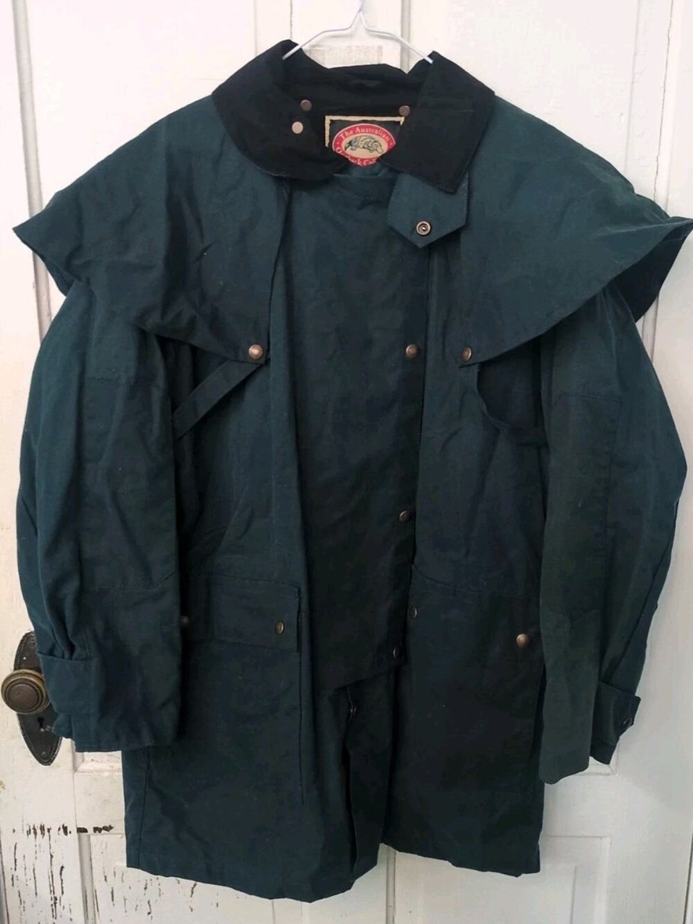 The Australian Outback Collection Oilskin Long Low Rider Duster Coat Mens M